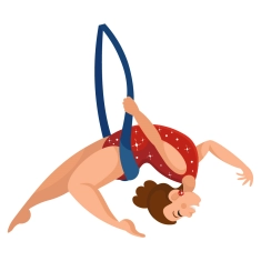Carnival Circus Theme Party Supplies | Aerial Acrobat Performer Cutout | Birthday Party Décor
